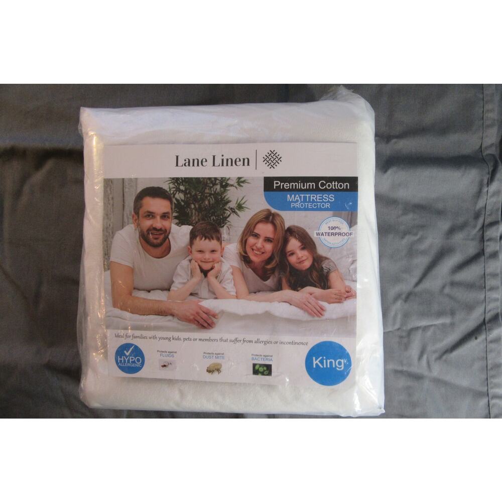 Lane Linen King Size Mattress Protector Premium Cotton Waterproof